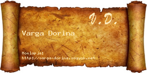 Varga Dorina névjegykártya